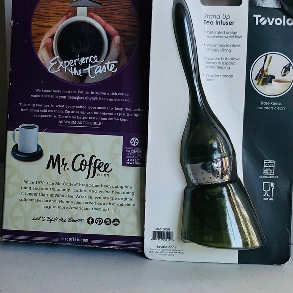 NWB Mr.Coffee Mug Warmer and Tovolo Stand-Up Tea Infuser Bundle - Picture 2 of 7